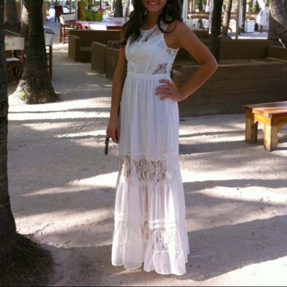 Urban outfitters lace maxi dress